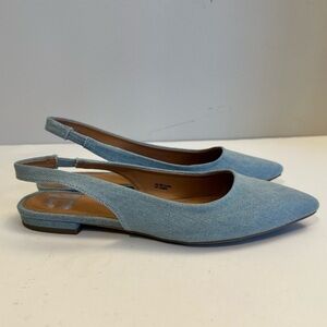DV by Dolce Vita Shoes Women Classy Slingback Blue Denim Size 9